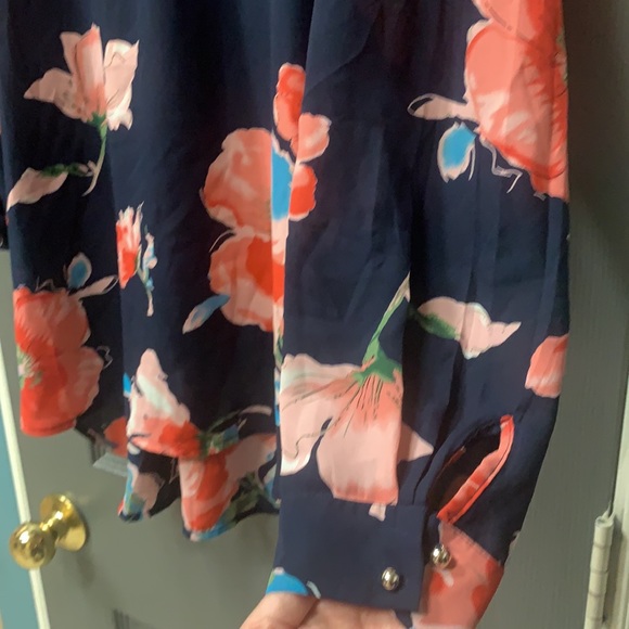 Navy floral tunic - Picture 3 of 5